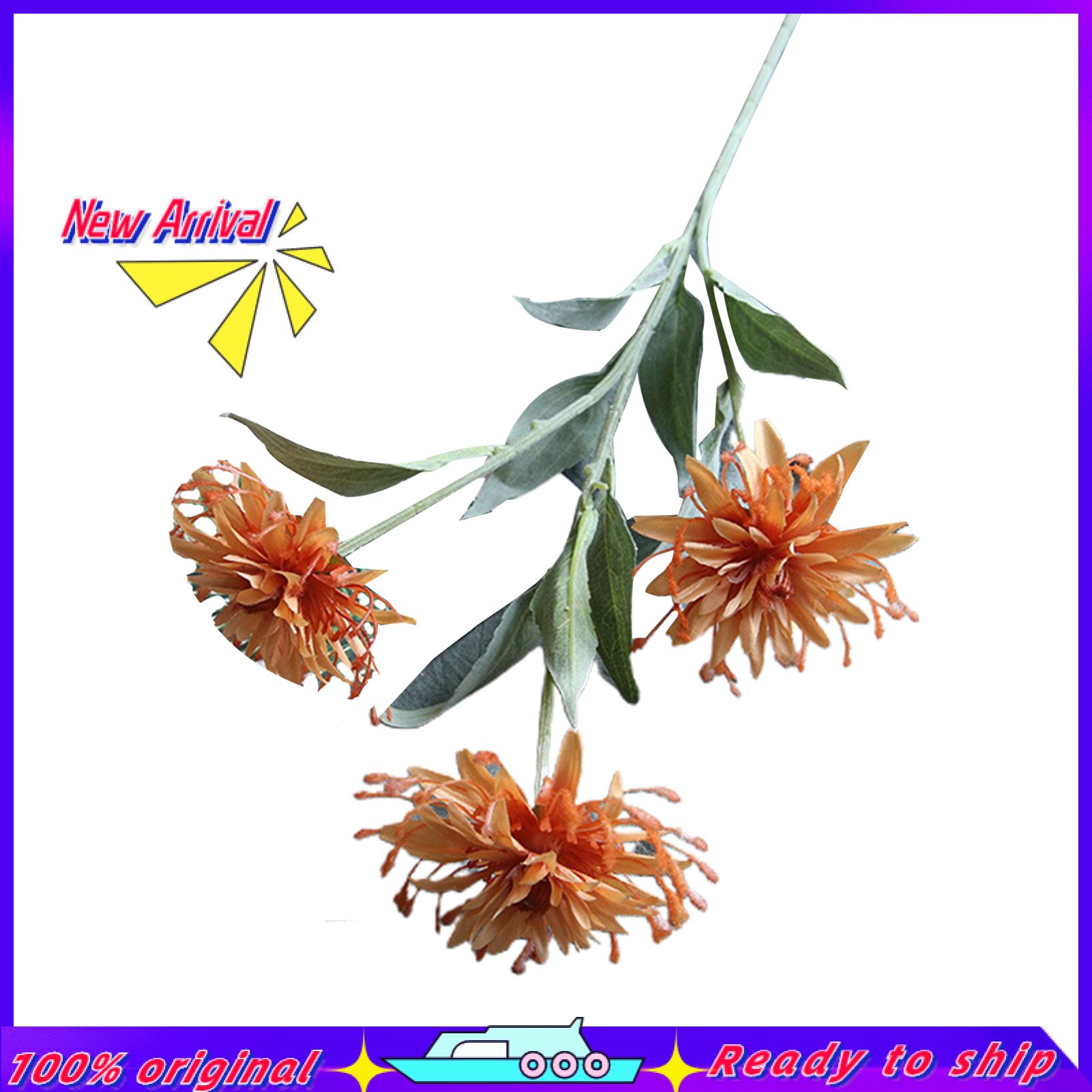 Simulation Flower Fashionable Vivid 7 Colors Faux Silk Artificial Chrysanthemum for Gift