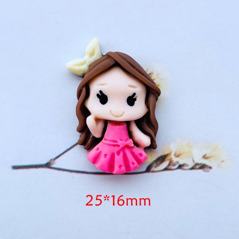 20Pcs Cute Resin Mini Cartoon Princess Flat Back Cabochon Scrapbook Kawaii DIY Embellishments Accessories A58