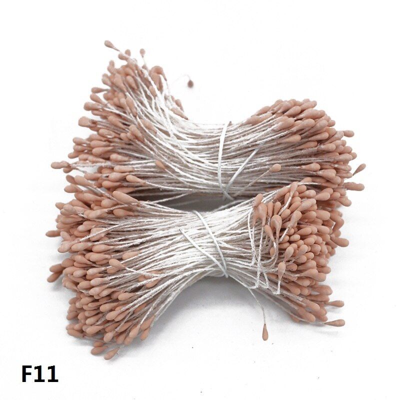 400pcs/lot Mini Flower Stamen Pistil DIY Artificial Double Heads Floral Stamens Home Wedding Decoration Cake Flowers Accessories