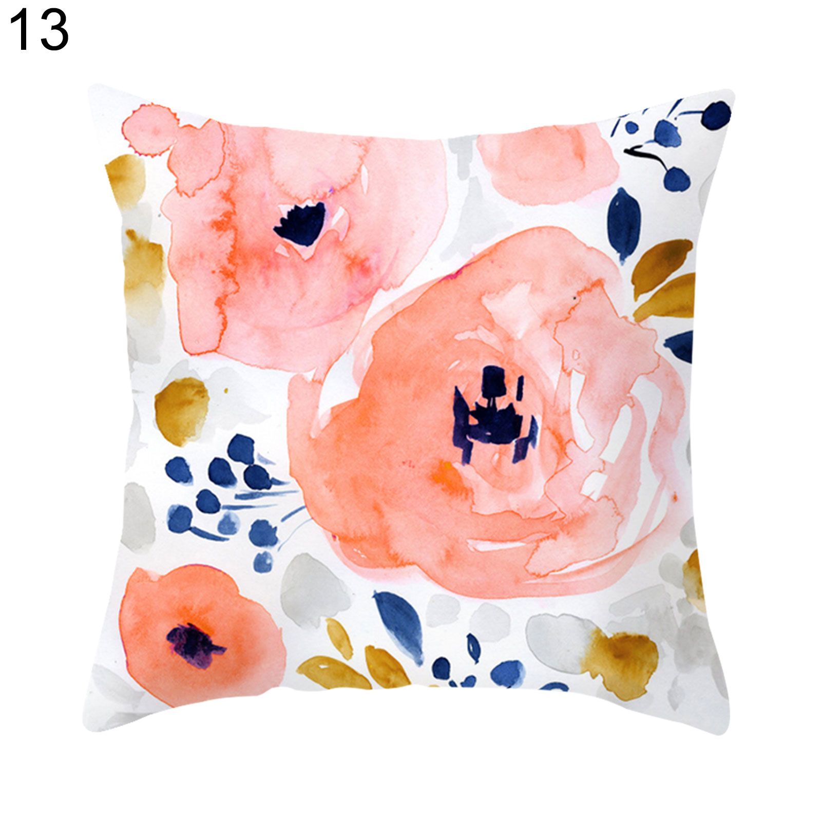 Floral Pillowcase Comfortable Decorative Pretty Flower Cushion Cover for Decoration