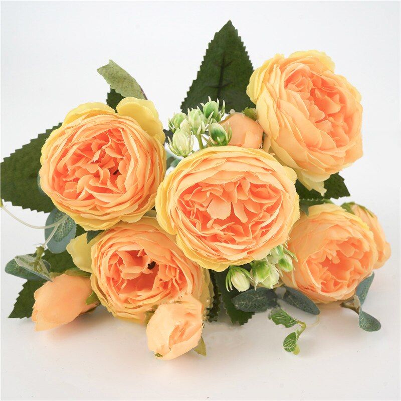 Artificial flowers for decoration Rose Peony Silk small bouquet flores party spring wedding decoration mariage fake Flower