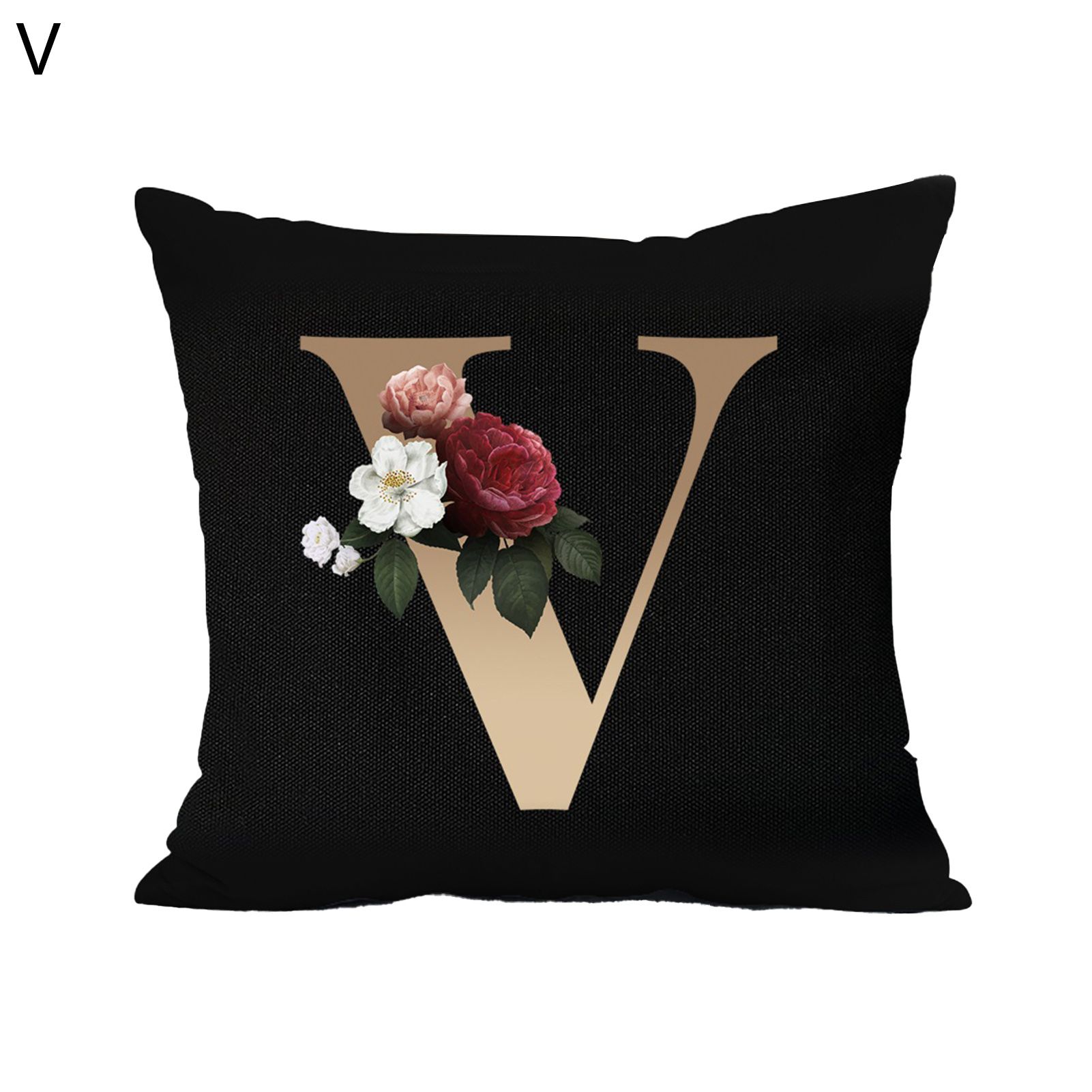 Pillow Cover Soft-touching Removable Polyester Invisible Zipper Pillowcases for Living Room