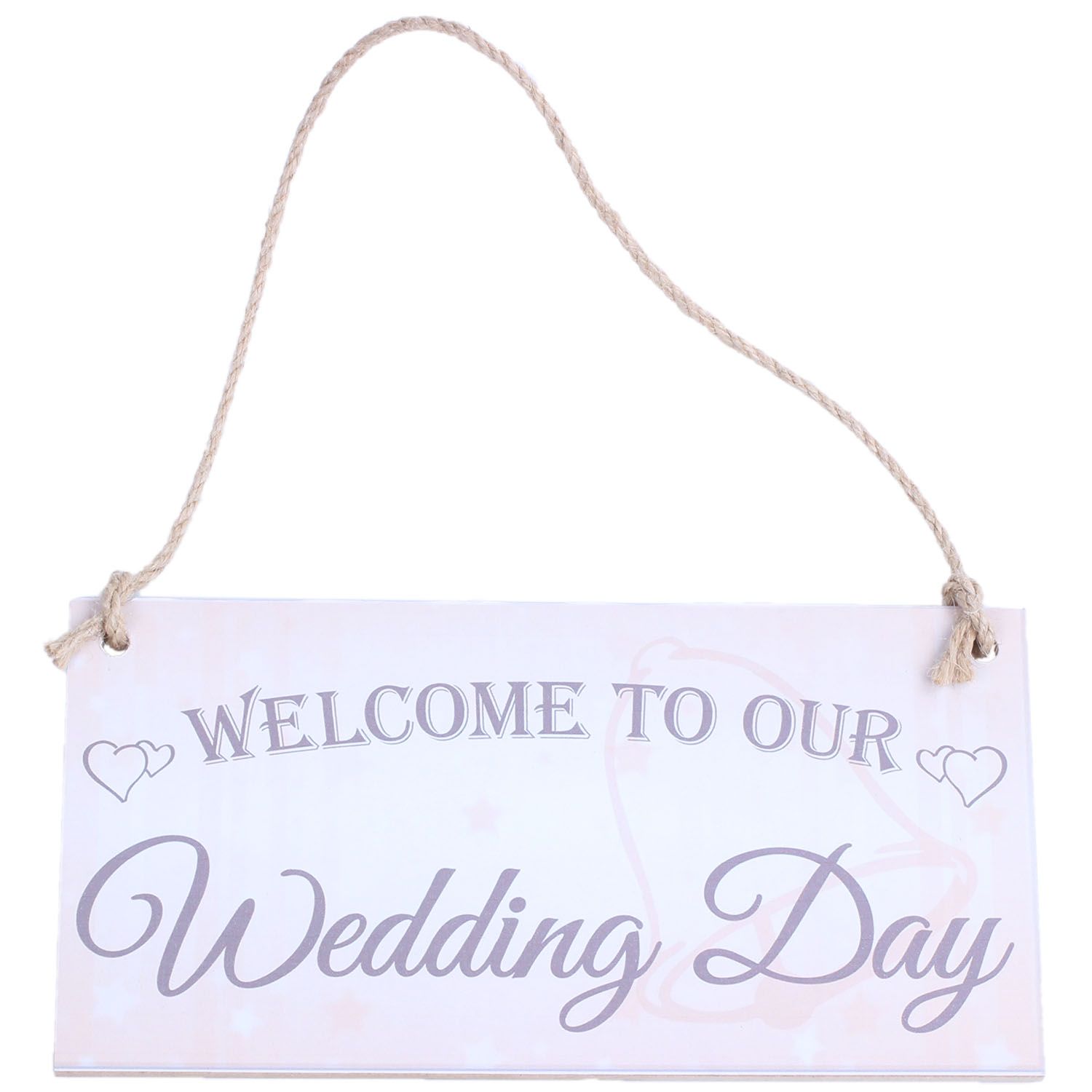 Harmony Welcome To Our Wedding Day Hanging Decor Plaque Guest Entrance Greeting Sign
