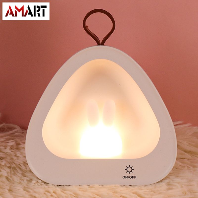 Night Lights Cute Cartoon Portable Rechargeable LED Bedside Lamp for Breastfeeding Bedrroom