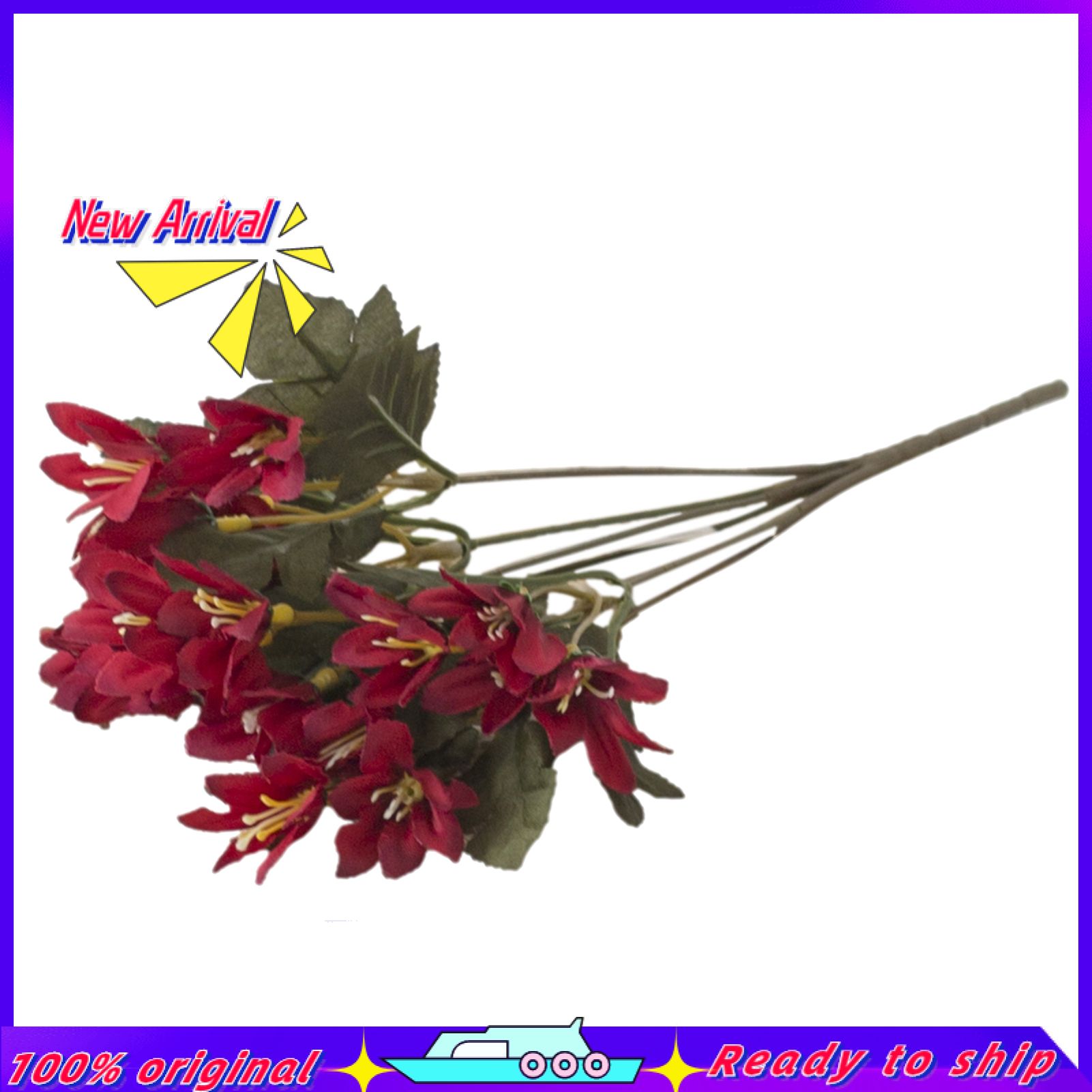 Simulated Flower Nice-looking Full of Vitality Widely Applied Artificial Branch Artificial Lily Flower for Home