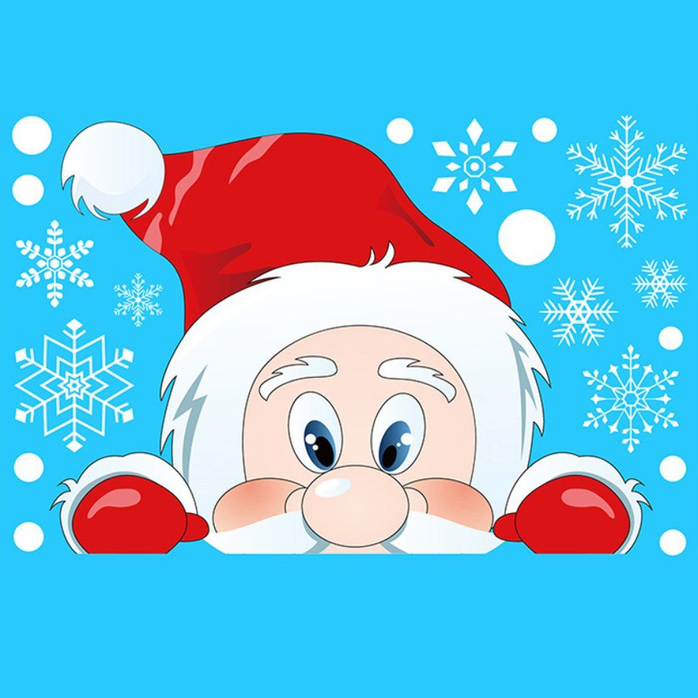 MA Static PVC decorative stickers for Christmas doors and windows double-sided electrostatic window glass stickers