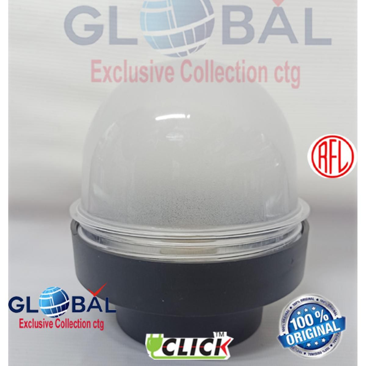 Click Round-Lamp Shade Security Light Water Proof & Tamper Proof E27 Ceramic Holder Light Box