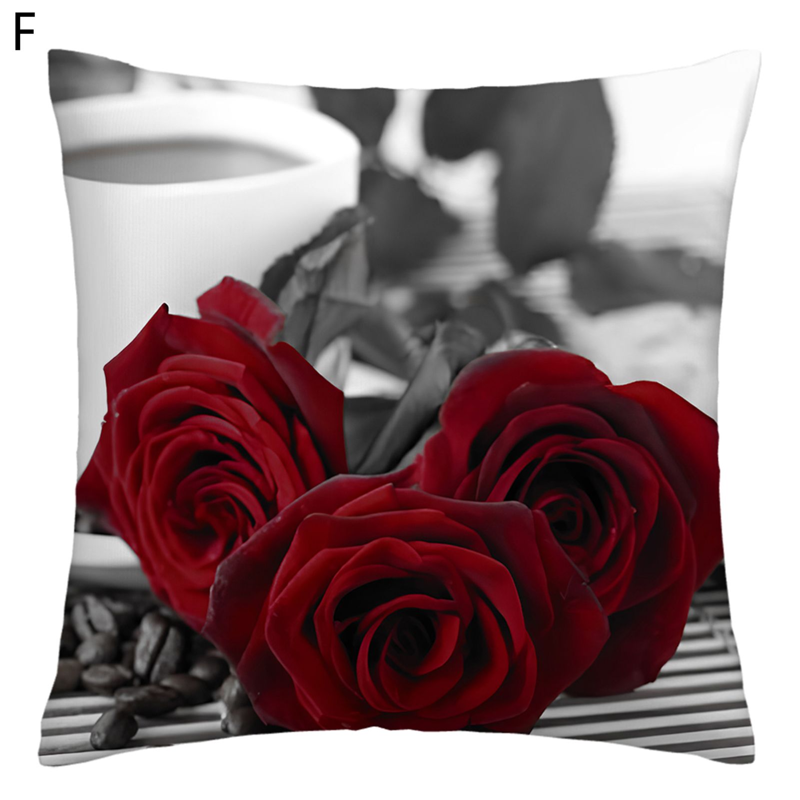 Cushion Cover Breathable Decorative Floral Printed Cushion Throw Case