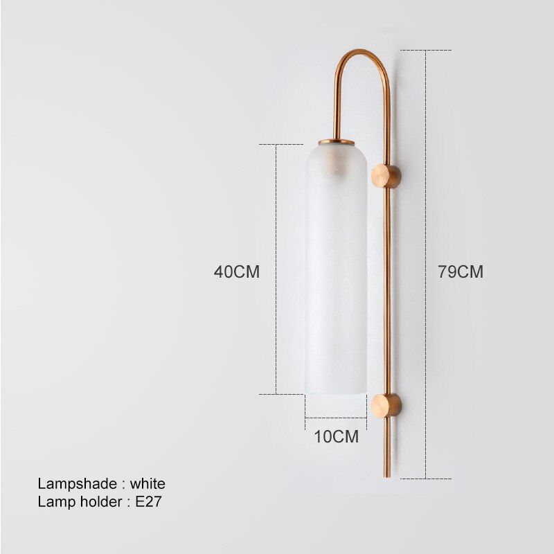 Modern Chrome Glass Lampshade Wall Lamp For Bedroom Background Reading Lighting Office Decoration Hotel Stairs Simple Light