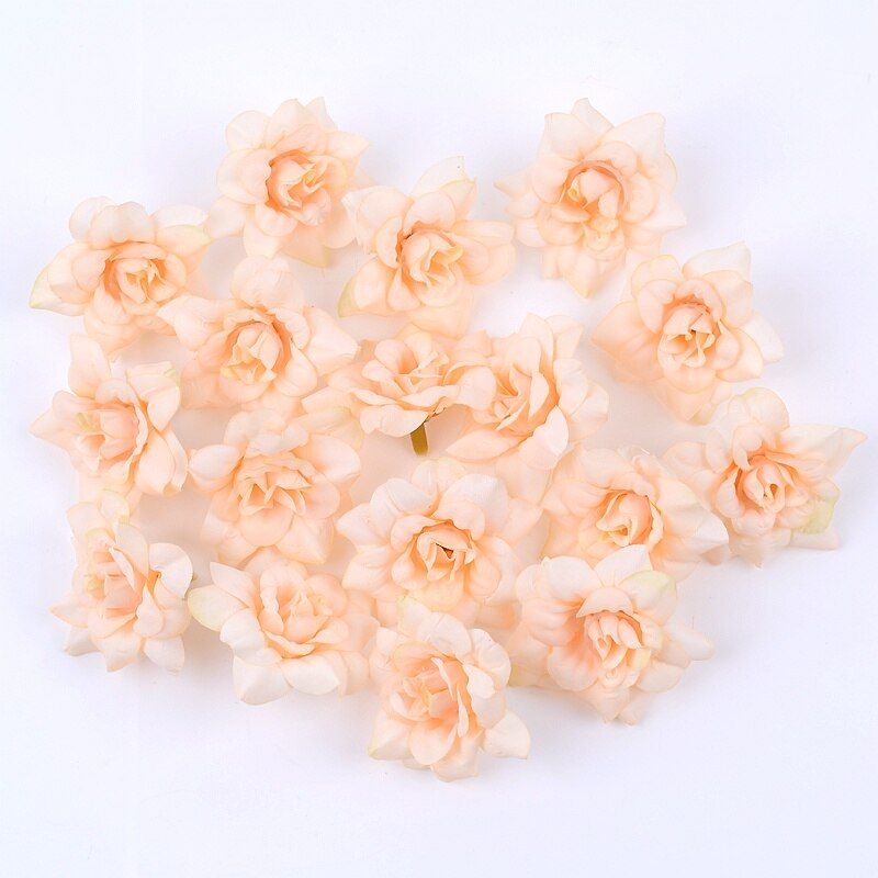 10 pcs of cloth Multicolor Artificial flowers pentagon rose simulation Wedding family Party Decoration Maria Pompoms Rose Flower