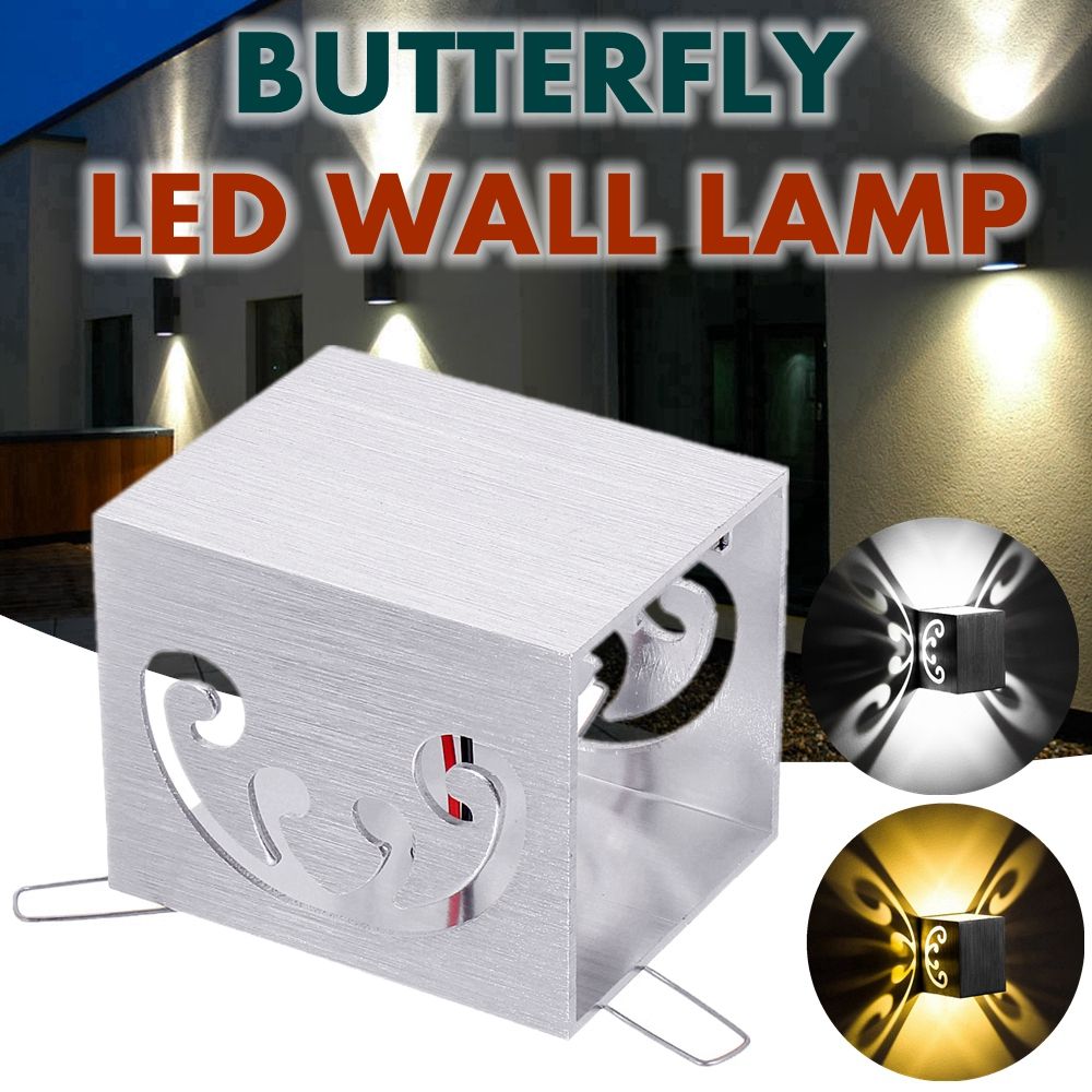 LED Wall Butterfly Lamp Sconce Indoor Wall Light Fixture Modern Wall Mount Light for Living Room Bedroom Hallway Conservatory Home Room Decor - 1W/3W