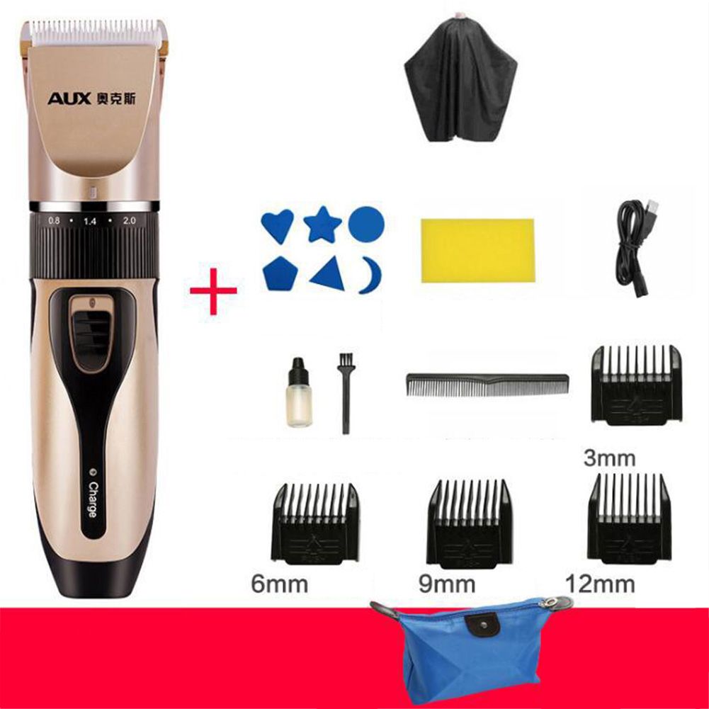 Yfashion USB Rechargeable Hair Clipper Mute Cutting Machine for Pet Adults Infants Baby Kids Hair