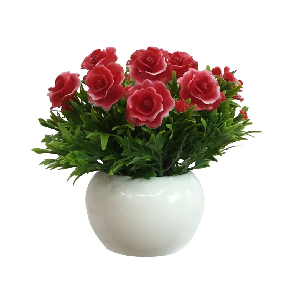 1Pc Potted Artificial Flower Bonsai DIY Stage Garden Wedding Party Office Decor