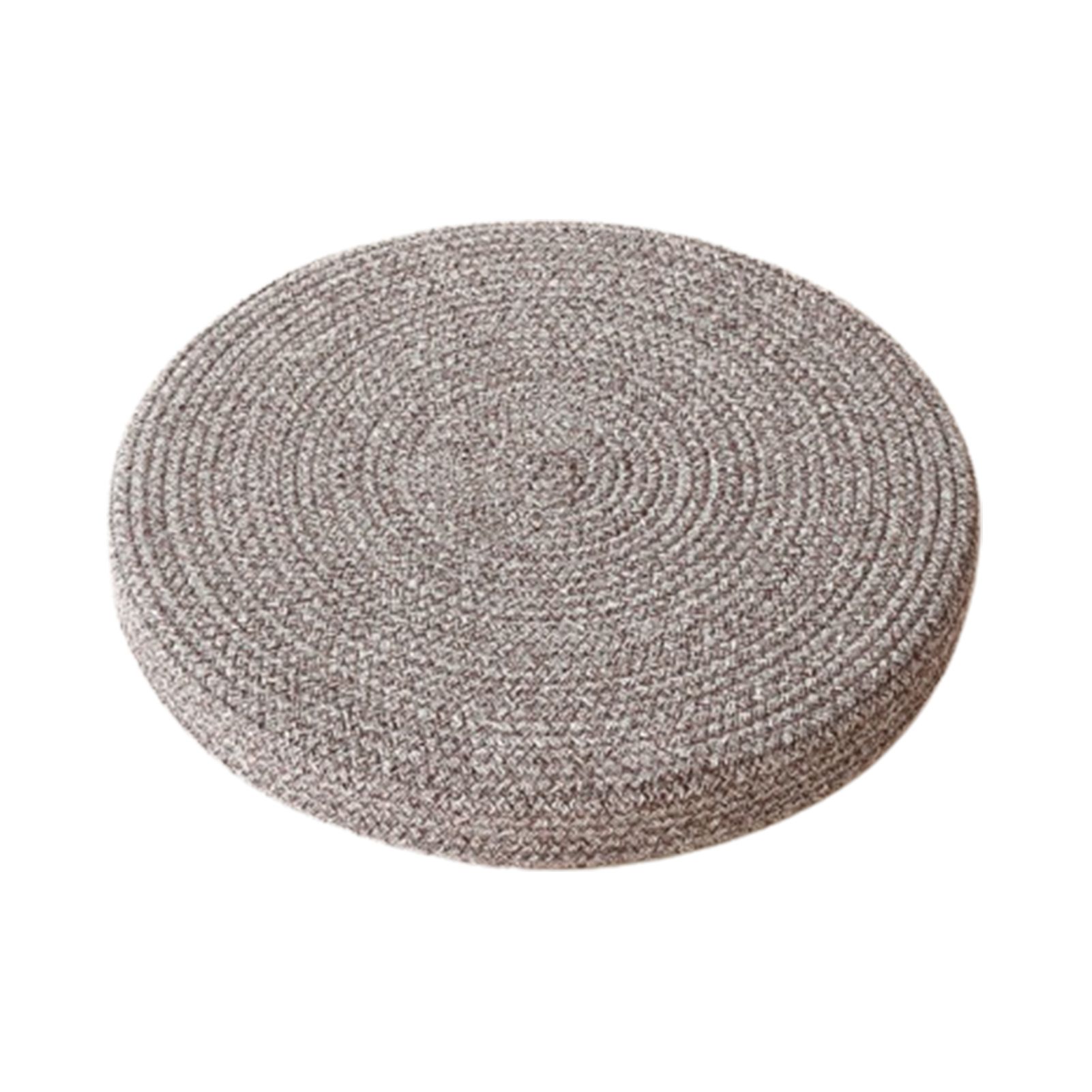 Floor Pillow Natural Eco-friendly Linen Rope Round Woven Wear Resistant Tatami Cushion for Home