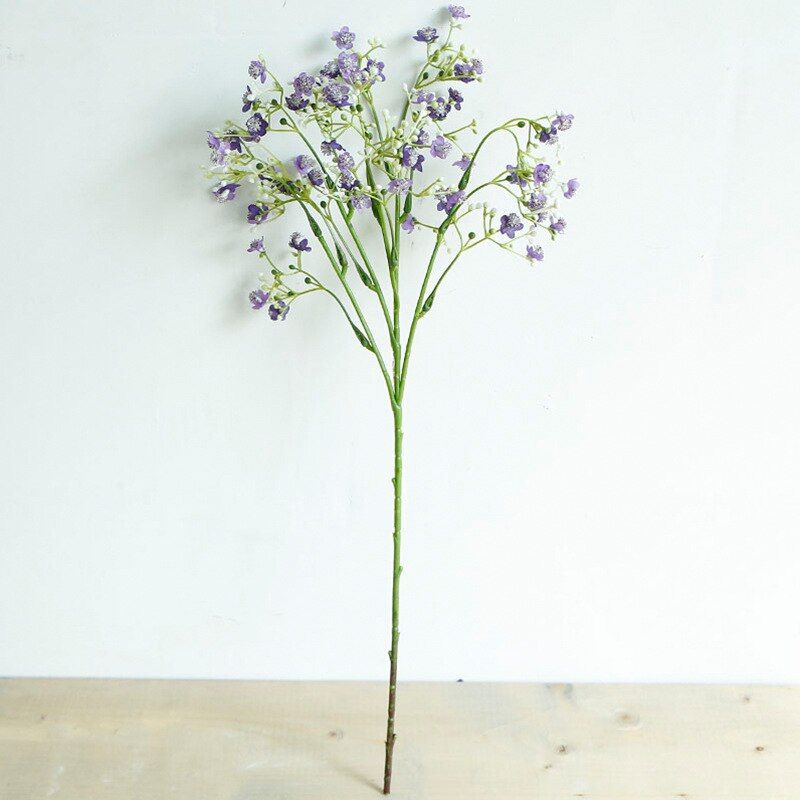 colorful gypsophila artificial flowers long stem fake flowers bouquet babys breath silk flowers wedding party home decoration
