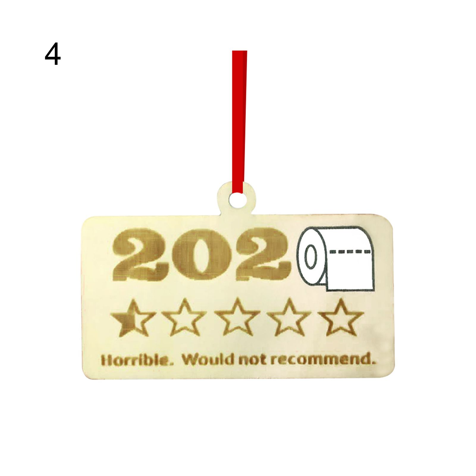 2020 Toilet Paper Face Cover Pattern Christmas Hanging Pendant Wooden Ornament