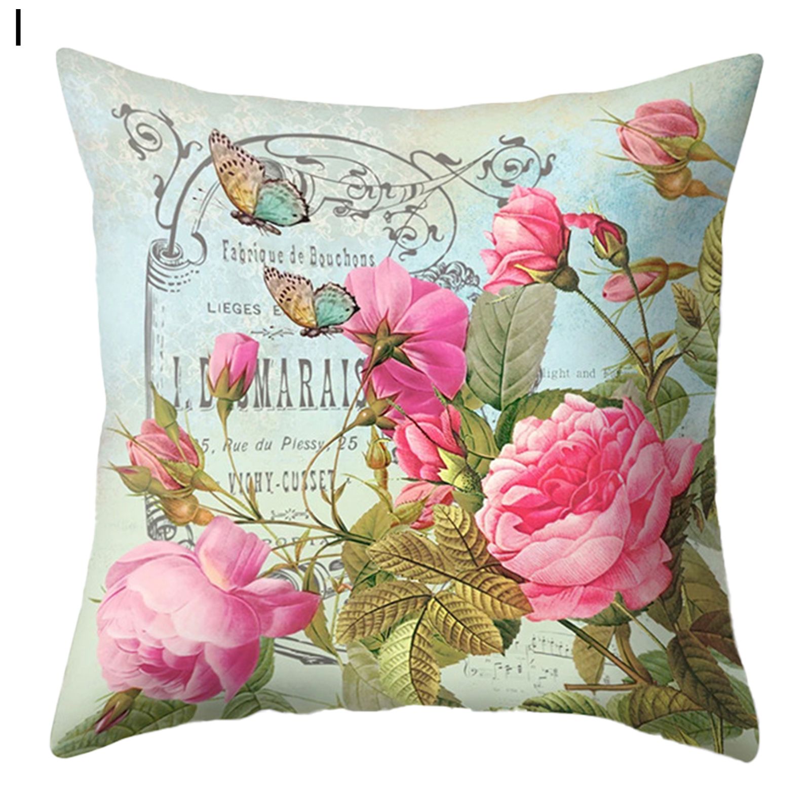 Cushion Cover Wear Resistant Floral Printed Throw low Case