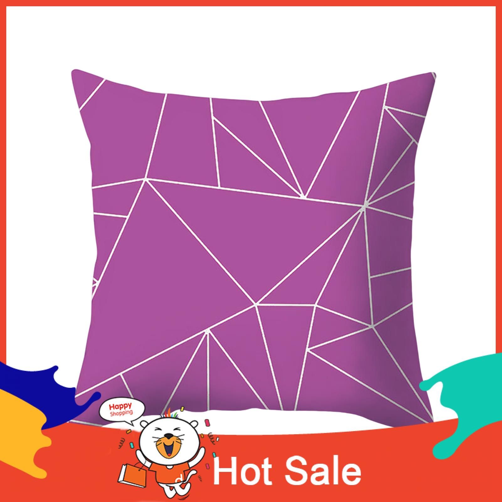 Pillow Case Charming Stain Resistant Geometric Cushion Cover