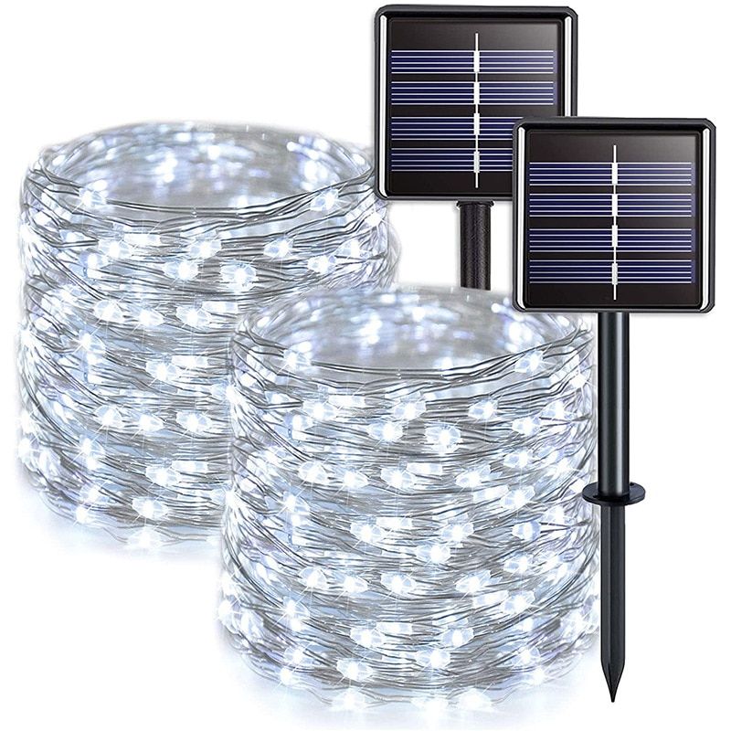 30M Solar Led Light Outdoor 200/300LED Fairy Lights Christmas Lights Street Garland Waterproof Festoon Garden Decoration Garland--Taiyangneng Blue--30M 300LED