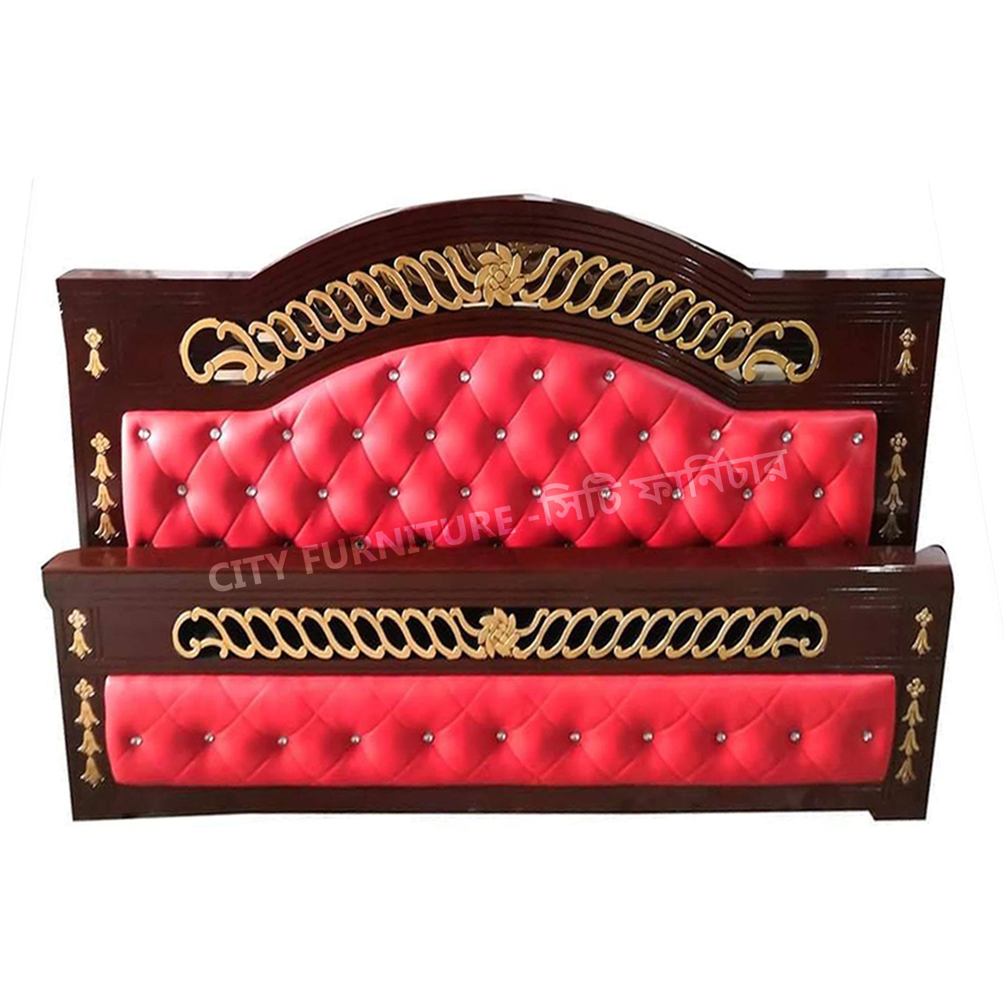 B-0644 (Malaysian wooden leather bed)