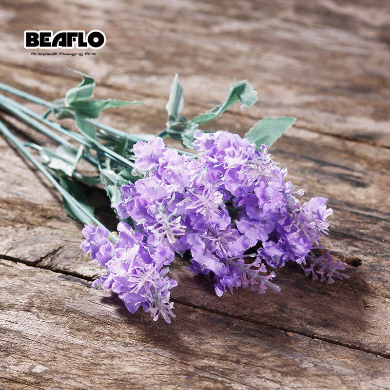 Romantic Provence Decoration Artificial Lavender Flower Fake Silk Flowers Wedding Party Garden Decor Plastic Branch Lavenders