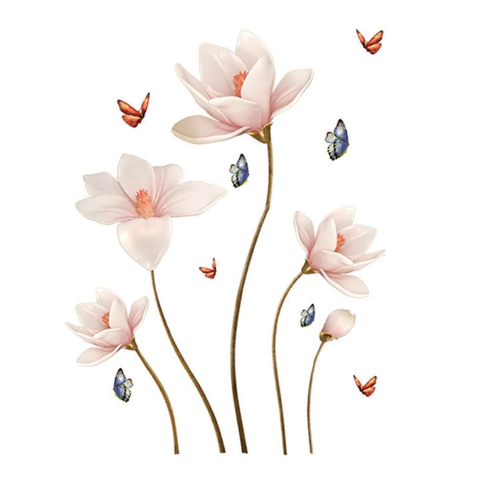 Removable 3D Flower Wall Sticker Living Room Bedroom Home Decor