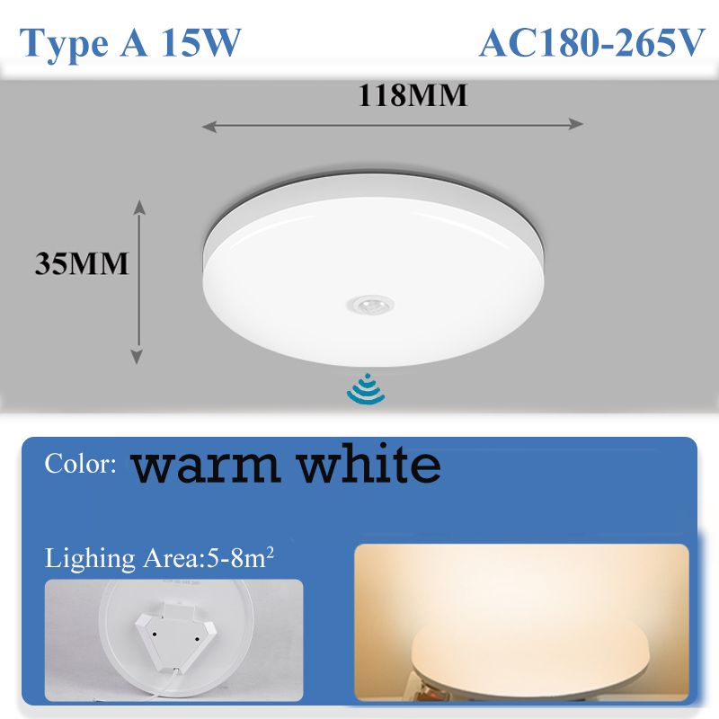Led Ceiling Lamp PIR Motion Sensor Ceiling Lights 220V 110V Night Lights Fixtures For Room Kitchen Corridor Home Indoor Lighting