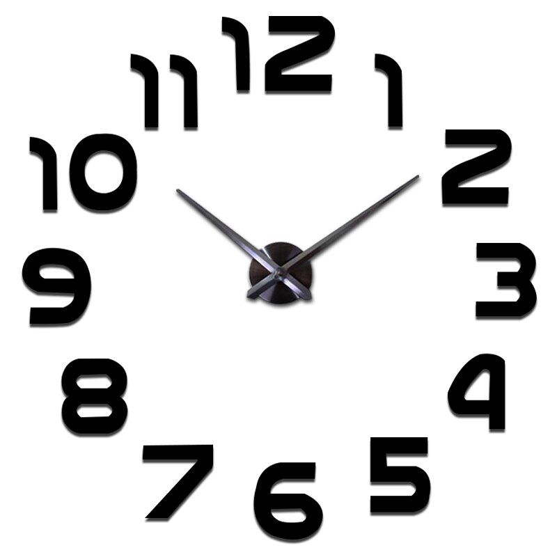Modern Design Large Wall Clock 3D DIY Quartz Clocks Fashion Watches Acrylic Mirror Stickers Living Room Home Decor Horloge