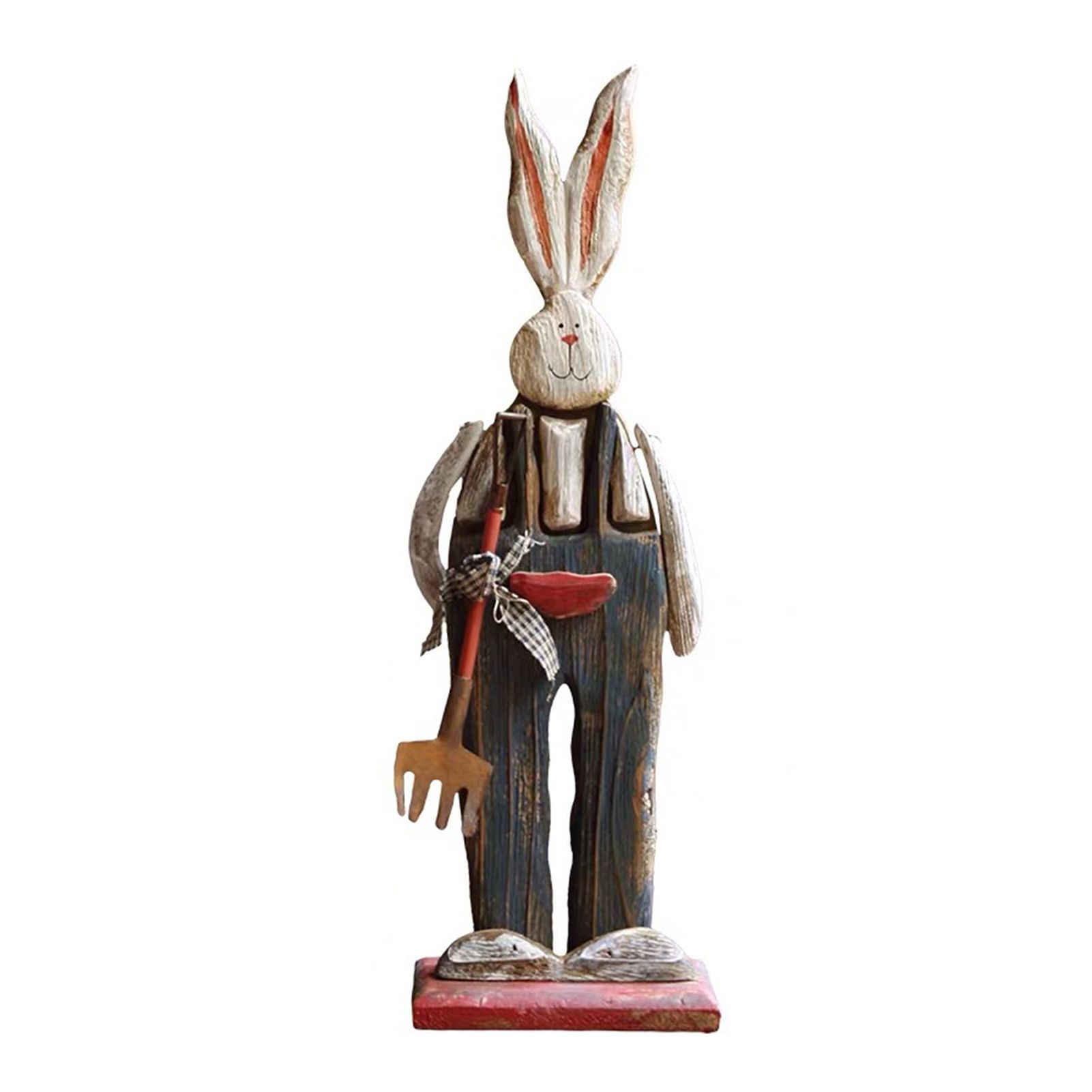 Rabbit Model Ornamental Distressed Farm Easter Rabbit Statue