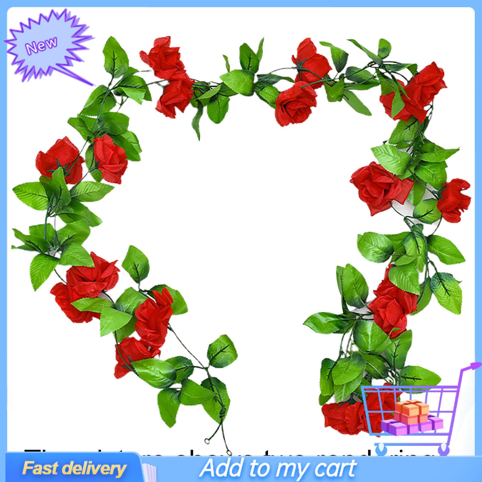 Flower Eco-friendly Anti-fade 7 Colors  Rose Flower Vine for Household