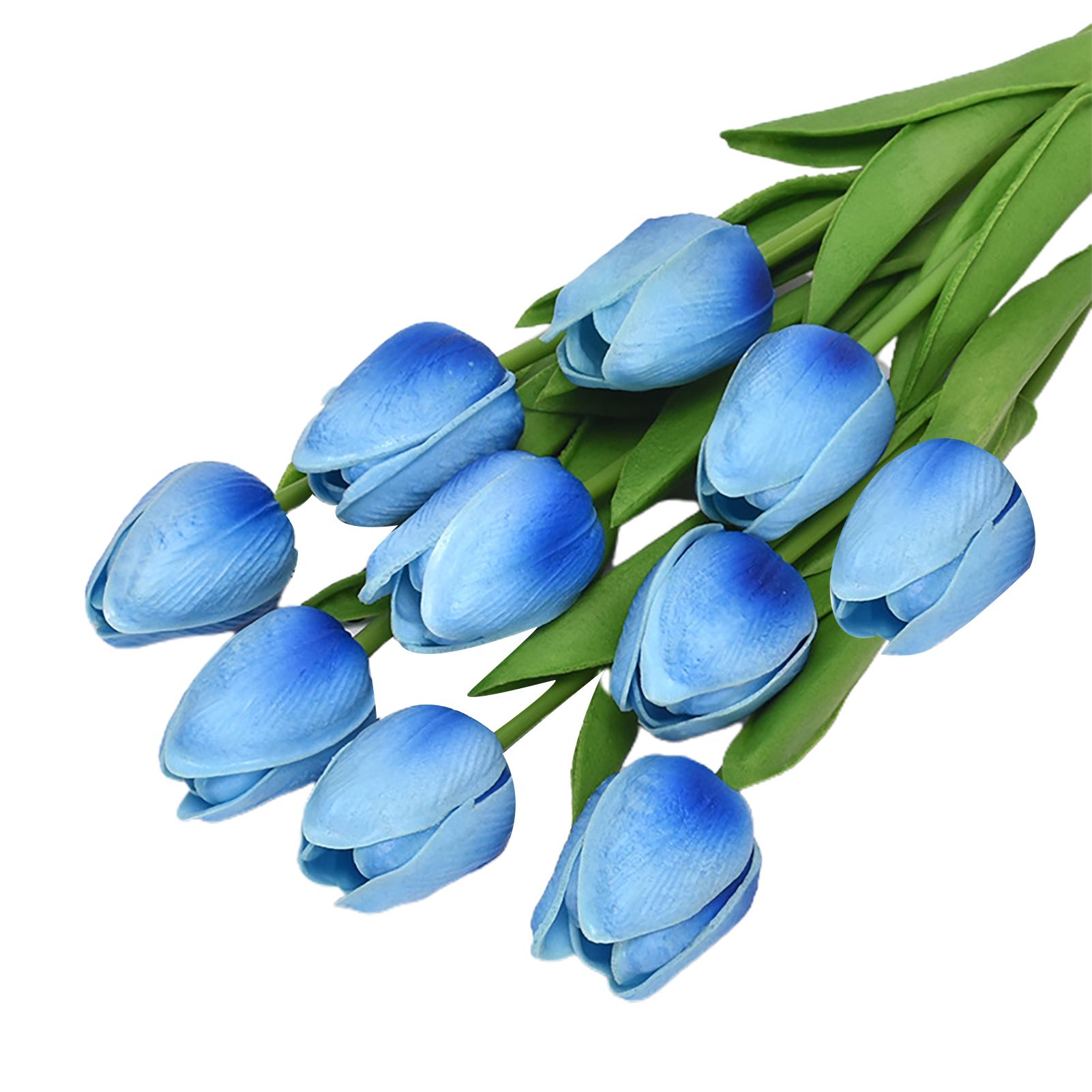 10Pcs Artificial Flowers Delicate Realistic Colorful Decorative Artificial Tulips Flowers Branch Household Supplies