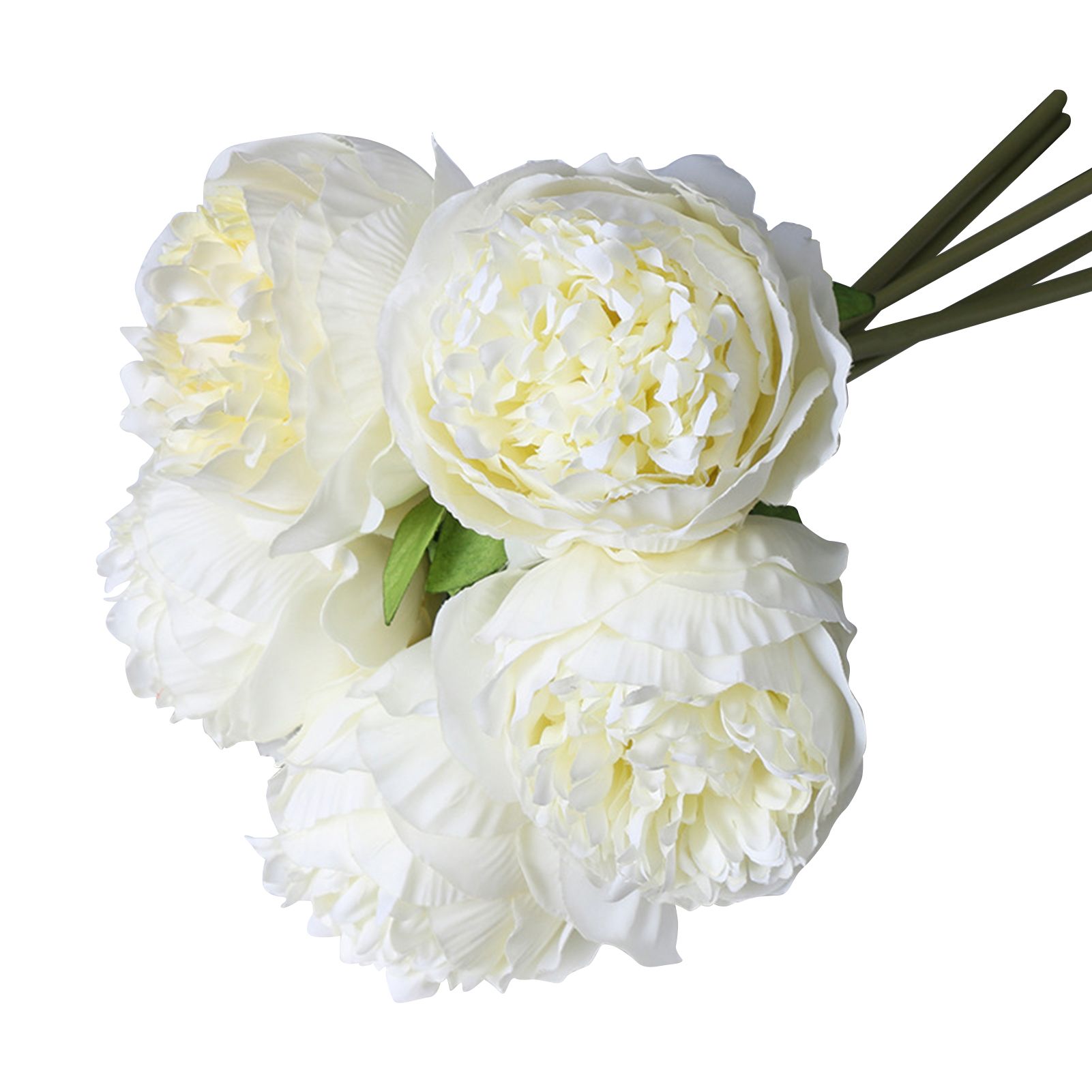 1 Bouquet 5 Heads Peony Artificial Faux Silk Fake Flowers for Home Wedding Decor