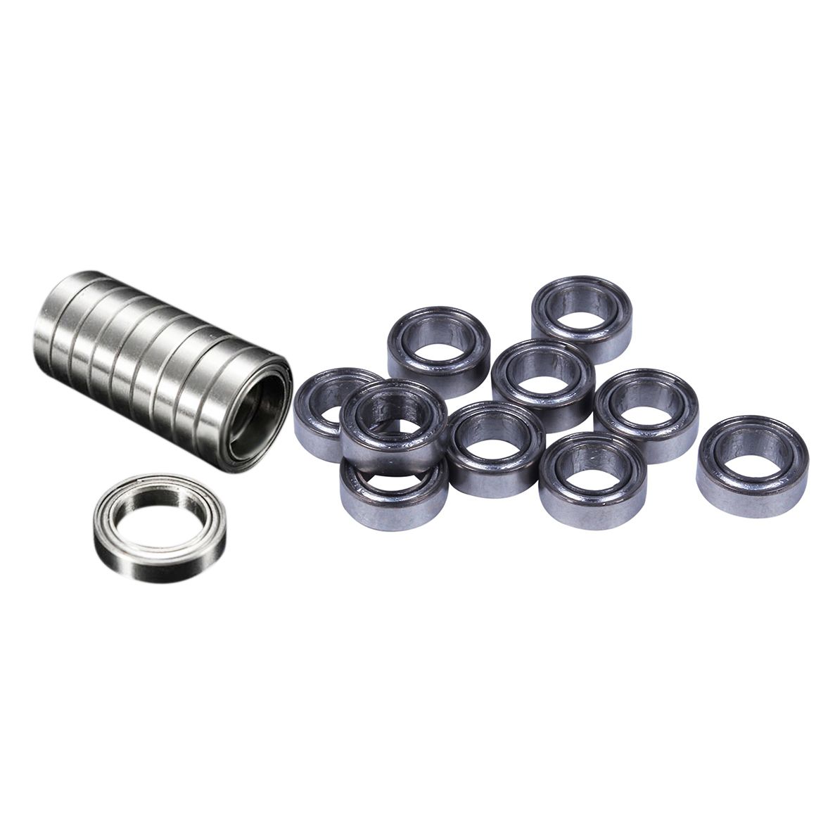 Durable 20 Pcs Miniature Sealed Metal Shielded Metric Radial Ball Bearing :10 Pcs Size: MR74-ZZ 4X7X2.5Mm &10 Pcs Model: 6701 ZZ 12X18X4Mm