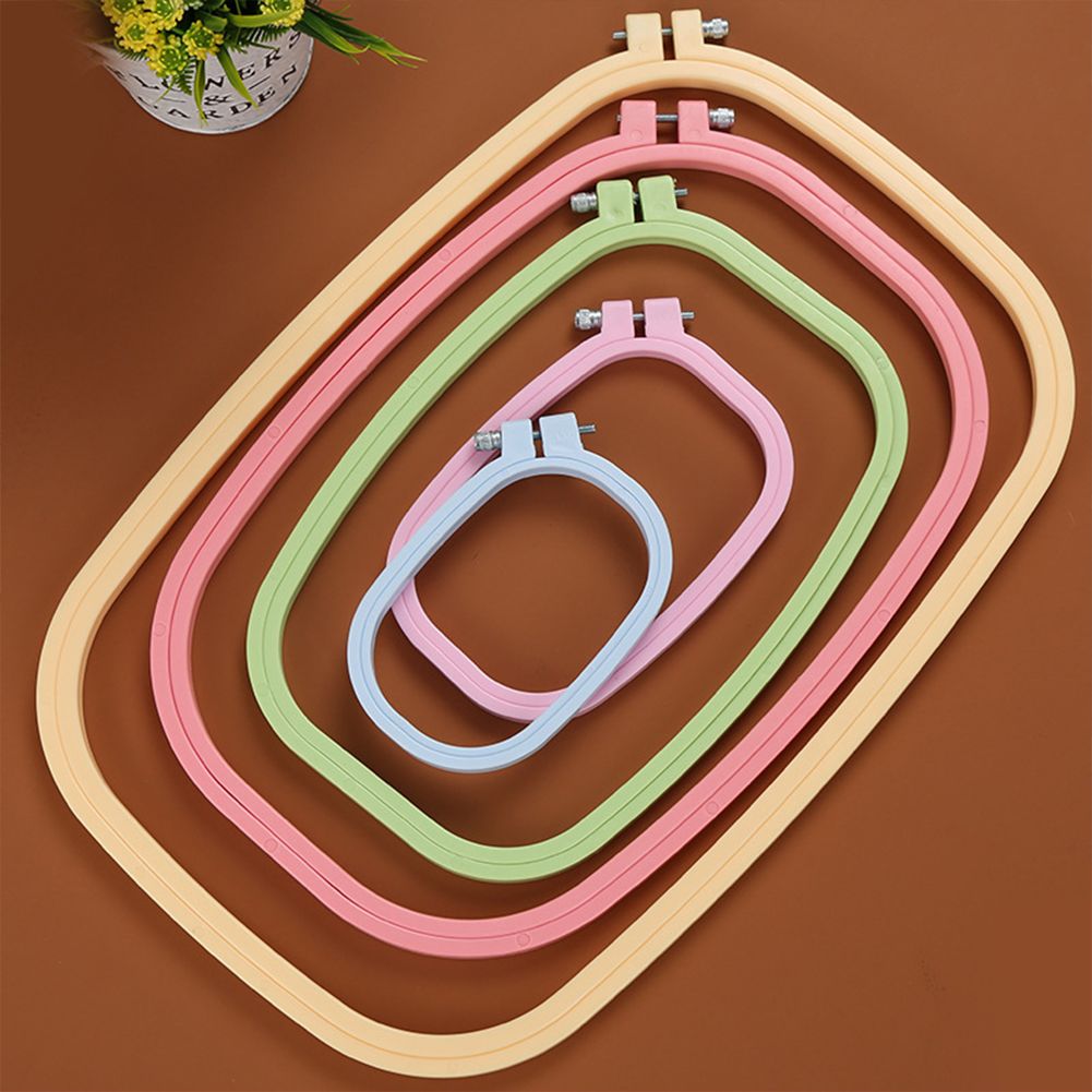 GC Rectangular  Embroidery  Hoops  Set Candy Color Embroidery Hoops For Diy Embroidery Craft specification:9*13cm