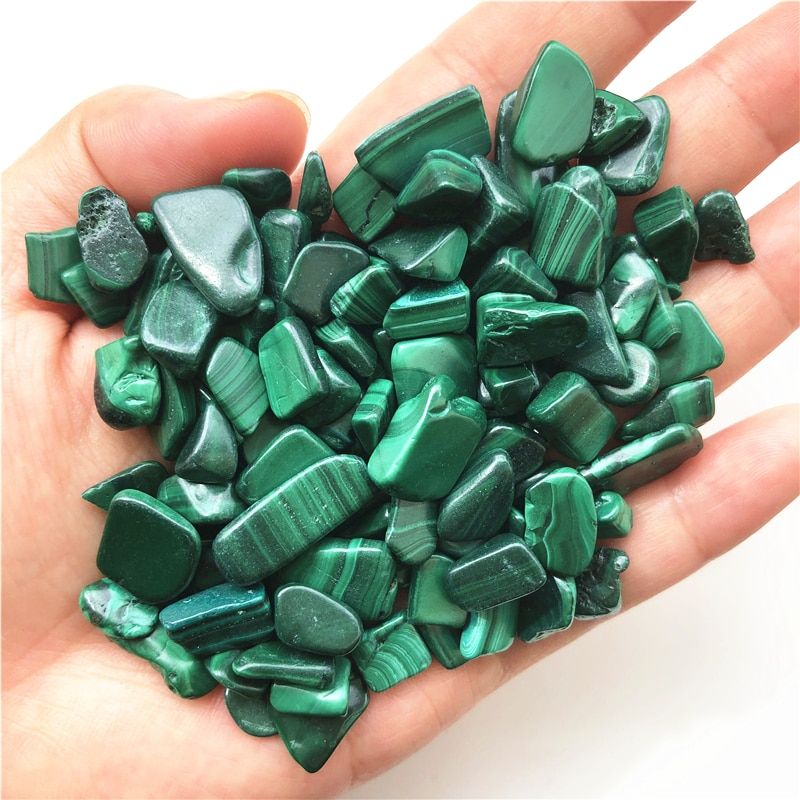 8-12mm Natural Malachite Gravel Bulk Tumbled Stones Crystal Healing Reiki Natural Quartz Crystals 50g