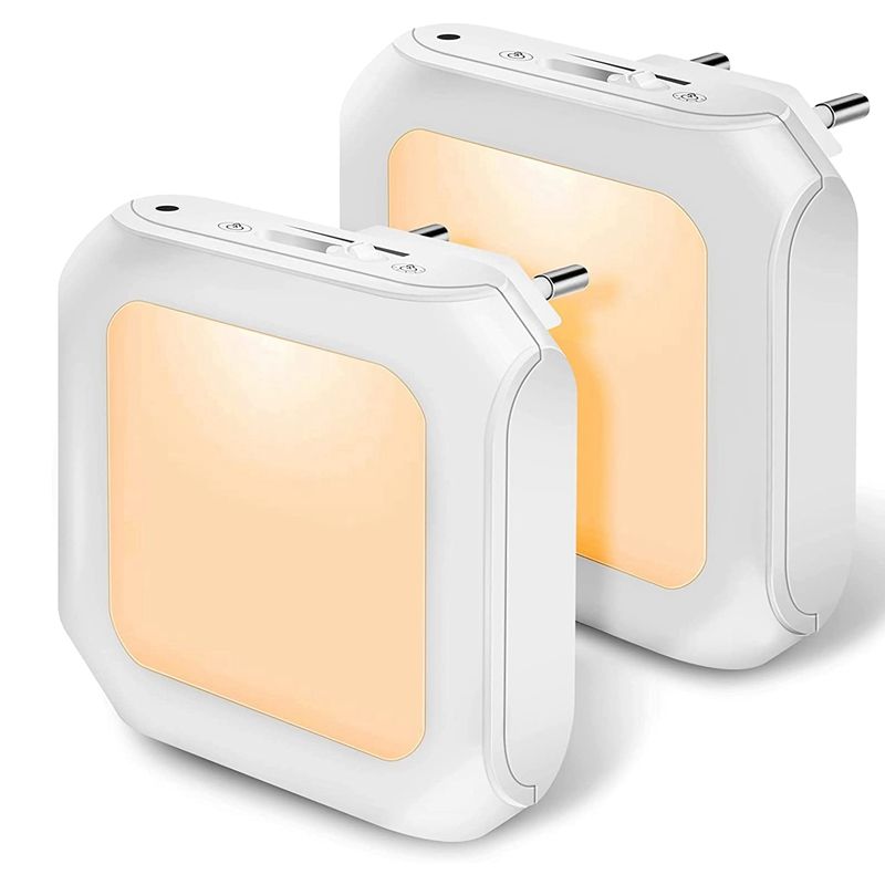LED Night Light Children,Night Light Socket with Twilight Sensor, Brightness Infinitely Adjustable,Bedroom,Warm White