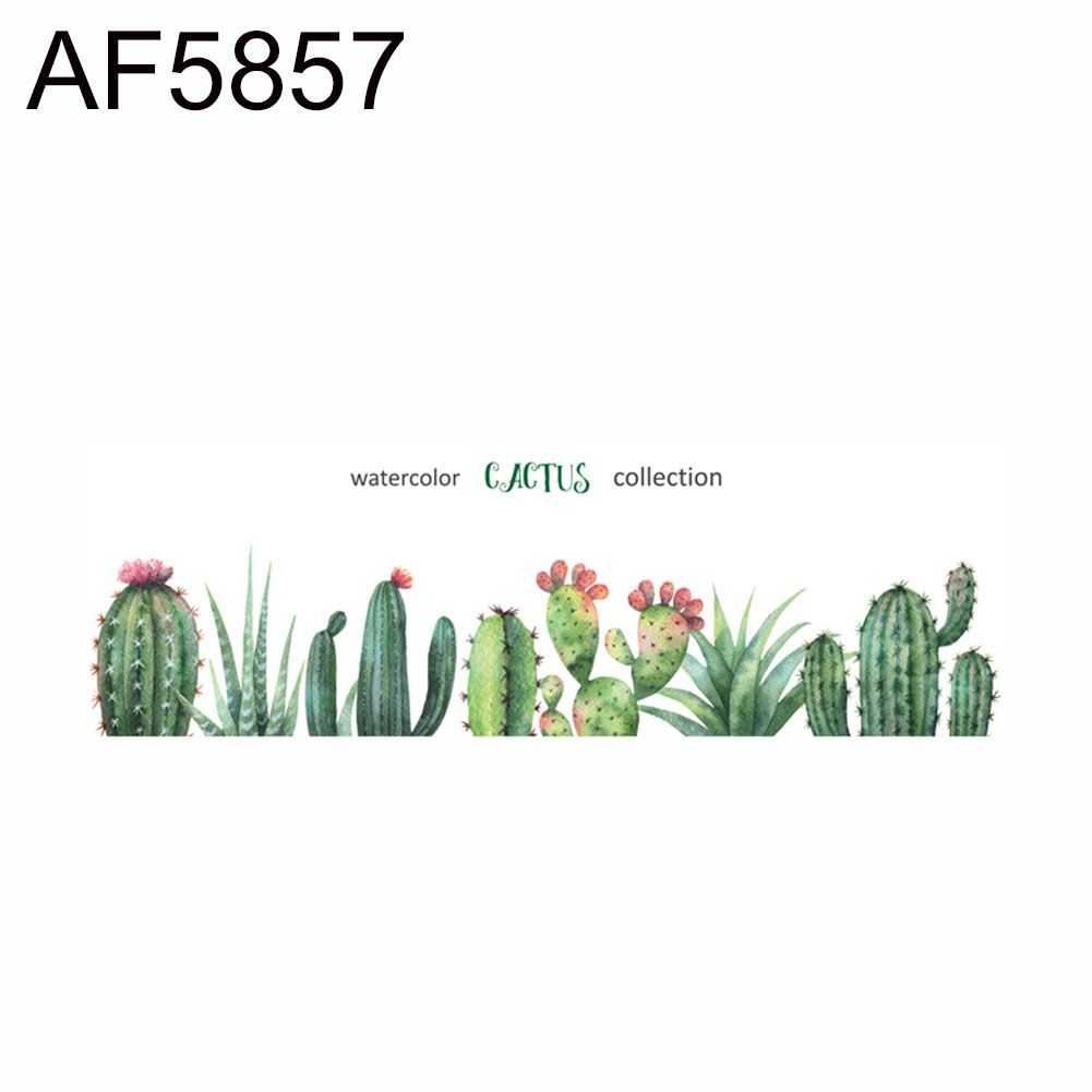 Removable Banana Leaves Cactus Shape Wall Sticker Mural Decal Living Room Decor