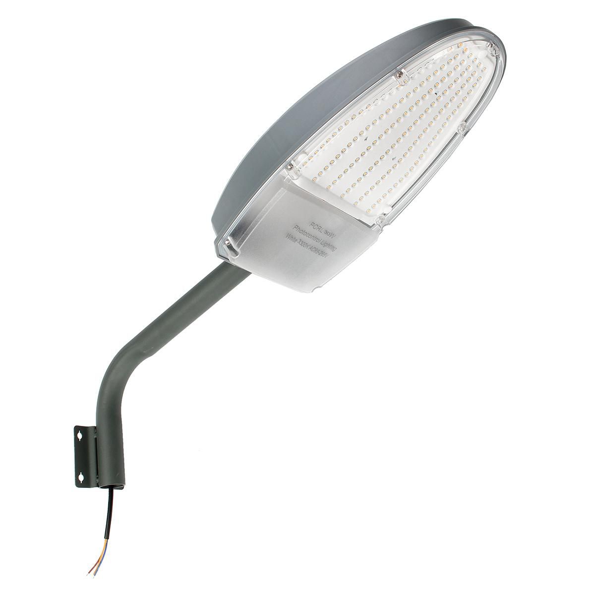 30W LED Road Street Floodlight Outdoor Garden Security Lamp With Light Sensor 6500K white light