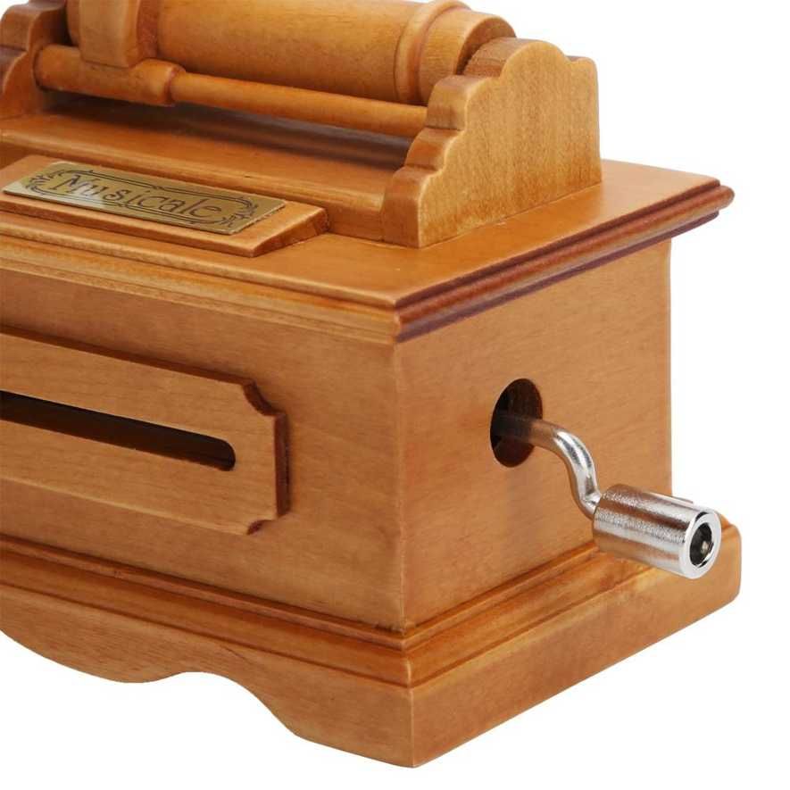 Gramophone Music Box Vintage Hand Crank Musical DIY Birthday Christmas Gifts