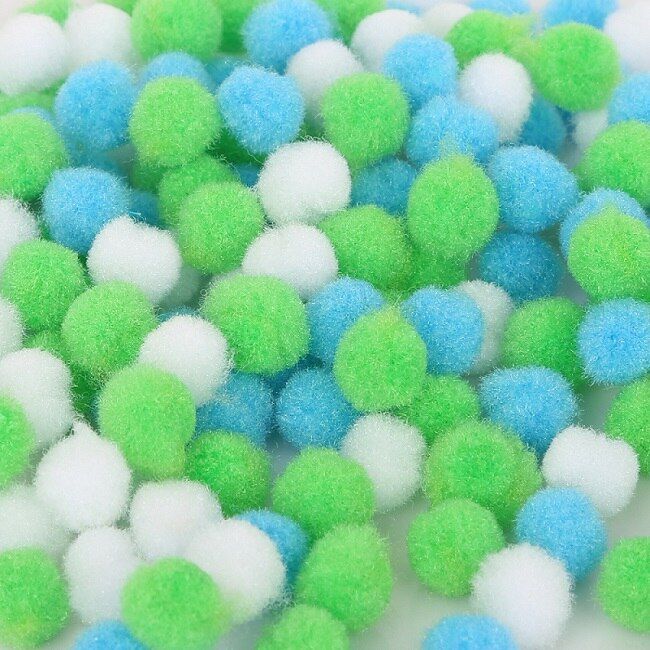 300pcs/lot 10mm Multicolor Pompoms Soft Pom Poms Balls DIY Sewing Wedding Scrapbooking Decor Accessories
