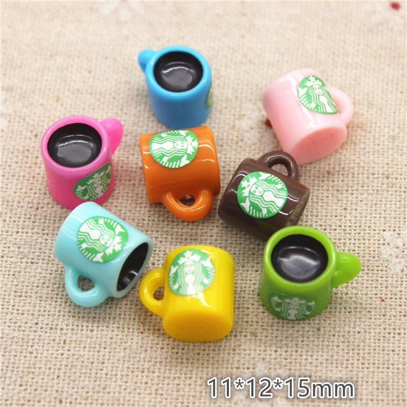 Resin Miniature 3D Kawaii Cup,Resin Cabochon DIY Jewelry Craft Decoration Accessories