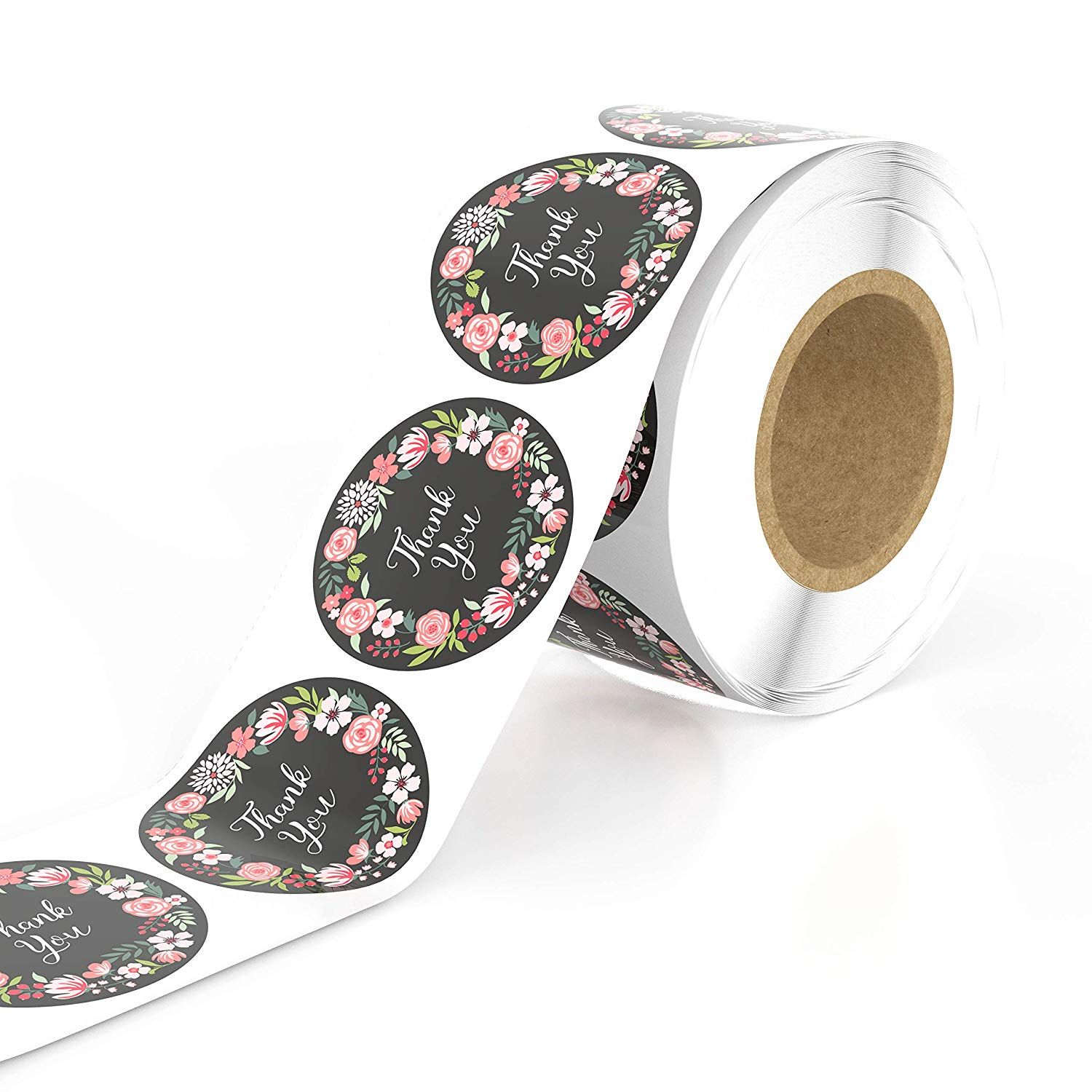 Thank You Stickers 1 Inches 1000 Floral Stickers for Company Giveaway & Birthday Party Favors Labels & Mailing Supplies for Small Business Bags & Merchandise Bags