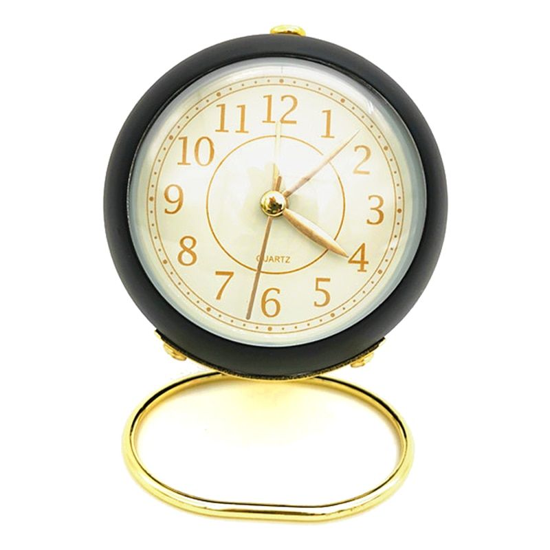 Creative Alarm Clock Vintage Retro Silent Pointer Clocks Desk Clock Bedroom Loud Alarm Clock Bedside Home Decor Ornaments