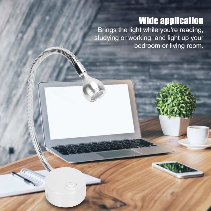 4000K Side Hole Type LED Gooseneck Lamp Wall Spotlight Sconces for Bedroom 110‑240V