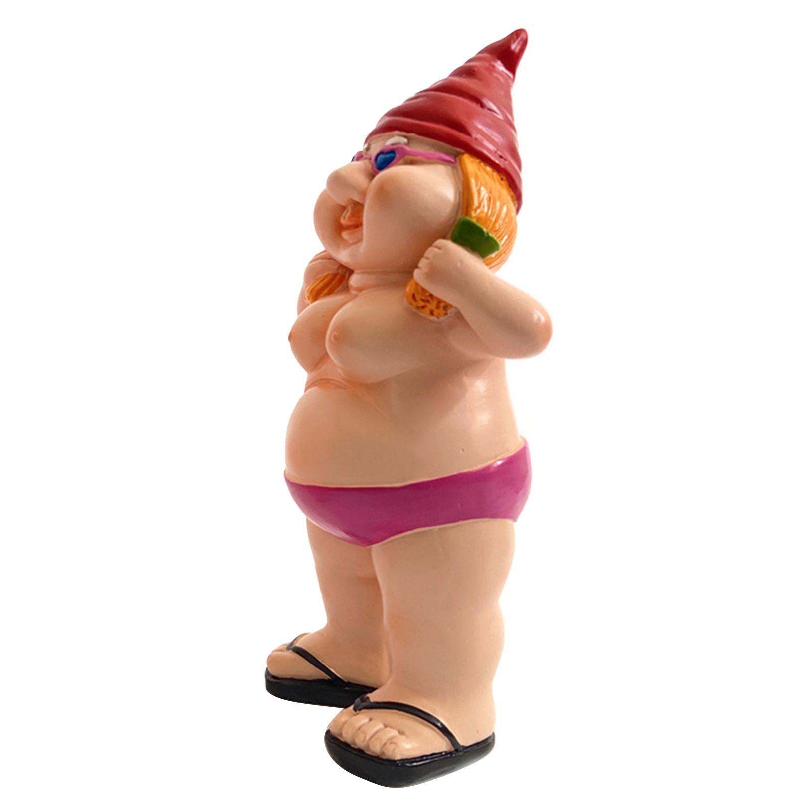 Resin Naughty Garden Gnome ChristDress Up Indoor or Outdoor Decorations Gnome ChristGnome DIY Garden Decoration Dwarf