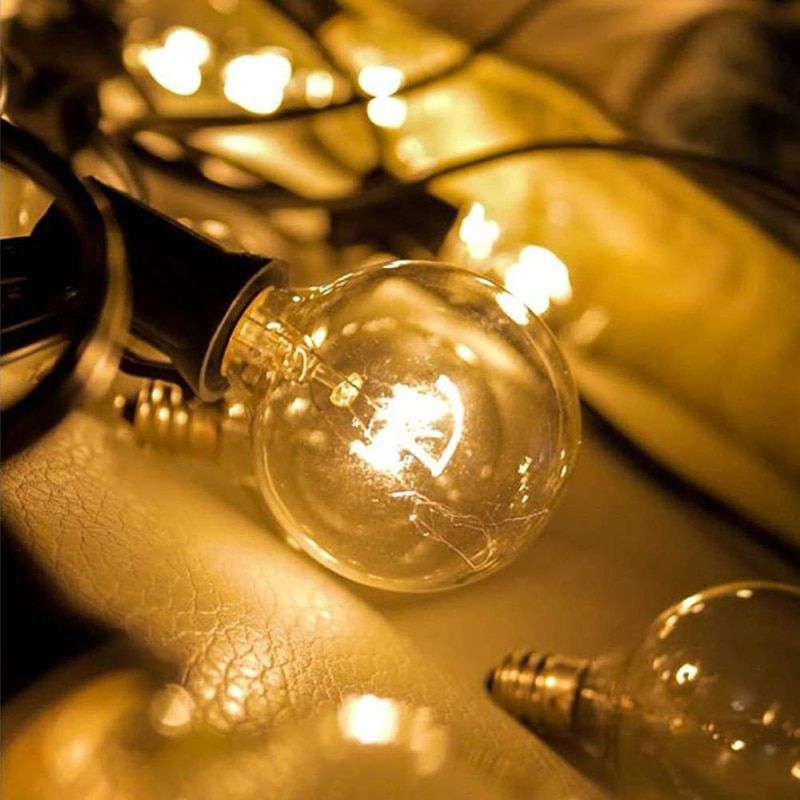 50FT 30FT 25FT Patio string light Outdoor christmas decoration fairy string light for outdoor party garden garland wedding dj----Only G40 Bulb