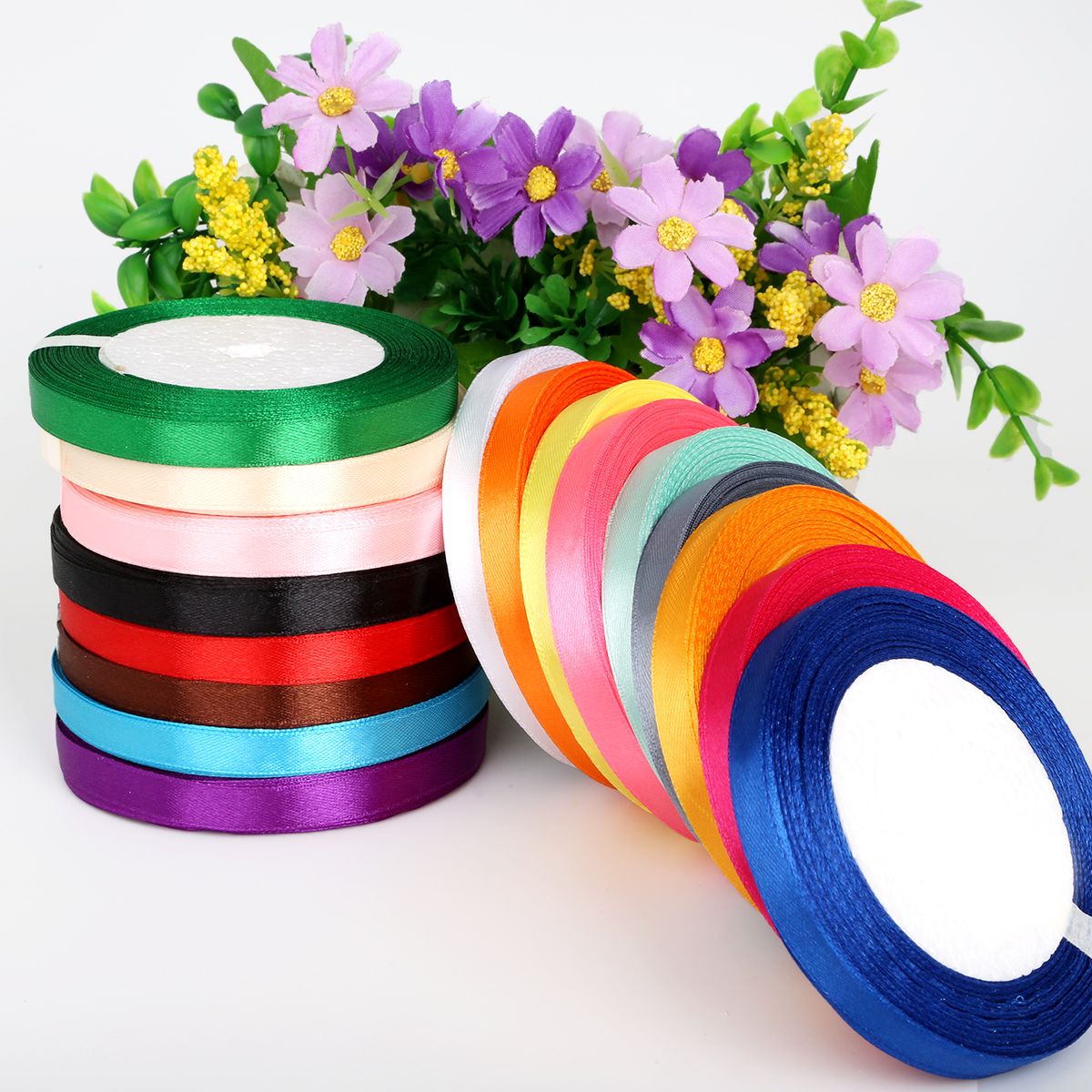 25 yards/plate Decoration Single Sided Satin Ribbon, Suitable For Sewing Craft Accessories