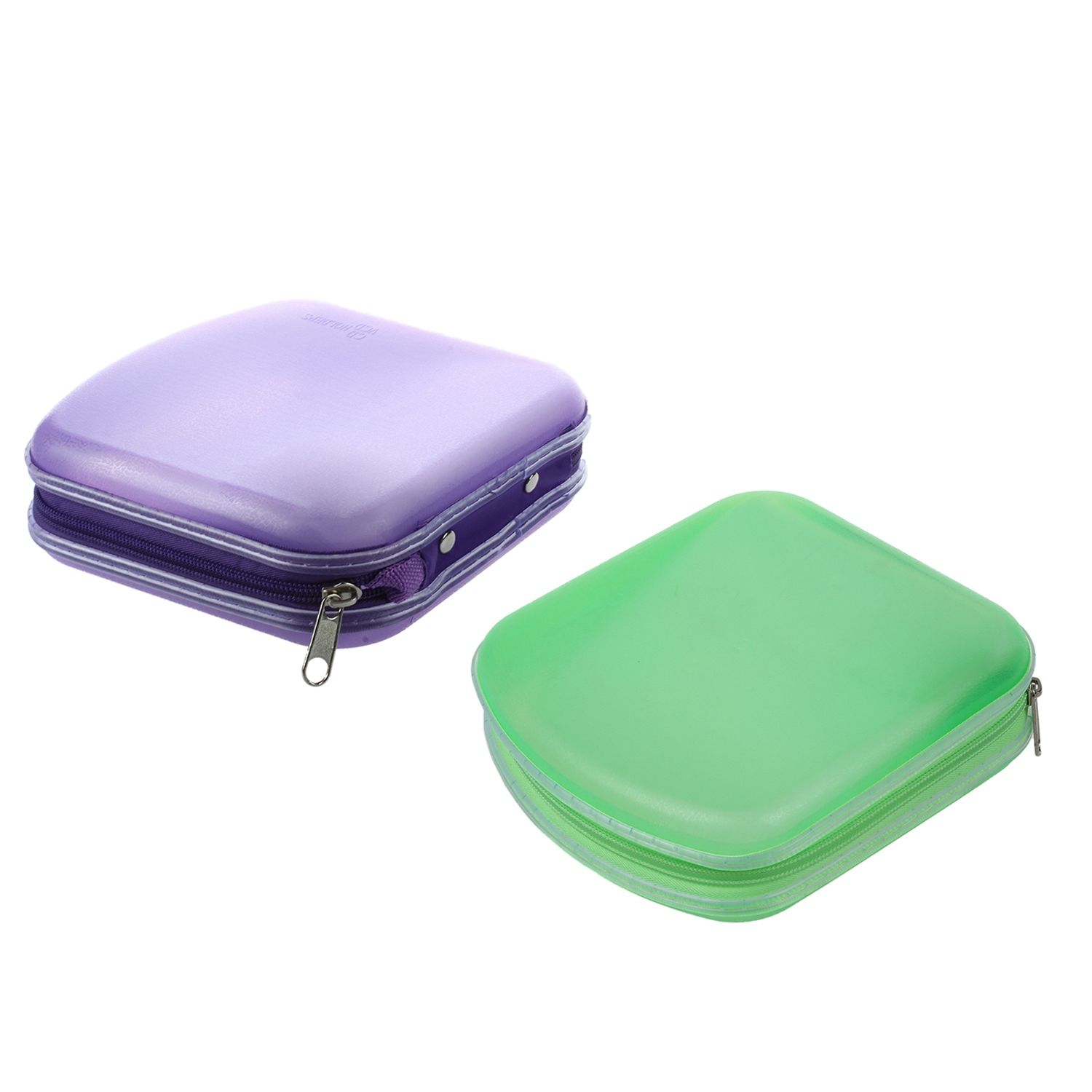 2x 40 Disc CD DVD VCD DJ Storage Media Holder Sleeve Case Hard Box Wallet Carry Bag-(Green&Purple) , Storage Wallet