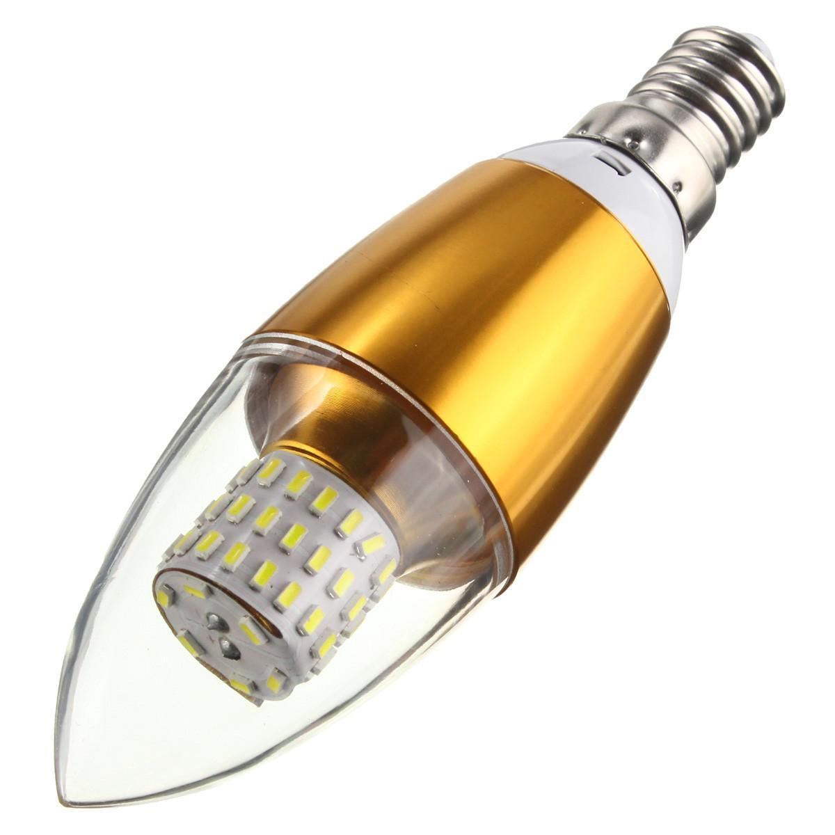 E12 E14 E27 Dimmable 3014 60SMD 7W LED Chandelier Candle Light Bulb Candle Lamp