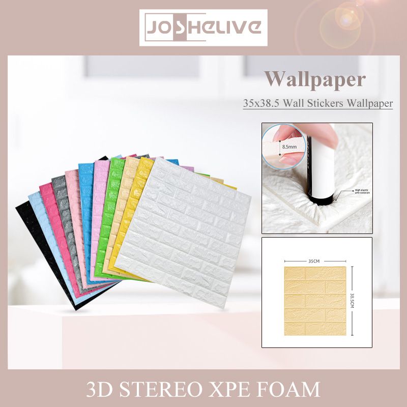 Self-Adhesive 3D Brick Sticker DIY Waterproof Foam Wallpaper Kids Room Kitchen Roof Ceiling Background Wall Decals with nice material